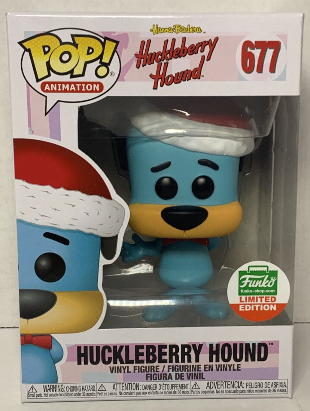 Funko Pop! Animation #677 Huckleberry Hound Shop Exclusive Christmas PROTECTOR
