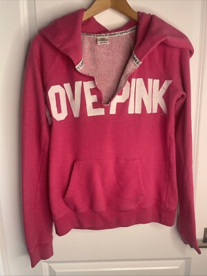 Victoria s Secret women s deep view hair cloth love pink hoodie Sweatshirt M