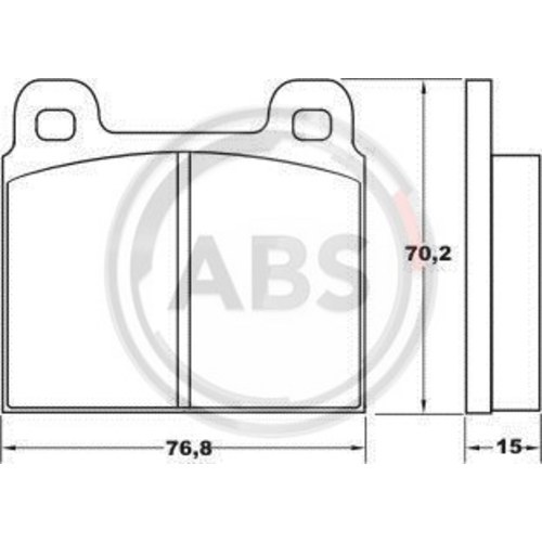 Bremsbelagsatz Scheibenbremse A.B.S 36025 vorne für ALFA ROMEO BEDFORD FERRARI