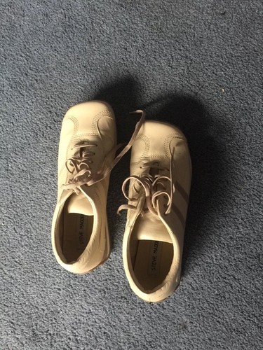 Steve Madden BUBBLES Ladies Shoes 7 Lace Up Tan Leather Upper Rubber