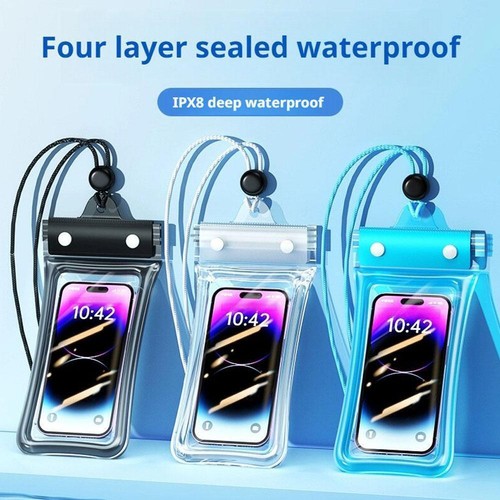 Waterproof Phone Pouch Underwater Case Cover Universal Bag Dive N8F9 Dry U4 O9R1 - Picture 3 of 23