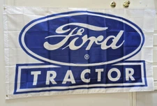 Ford Tractor Logo Flag Banner 3x5 ft Mancave Garage Flag MX/SX