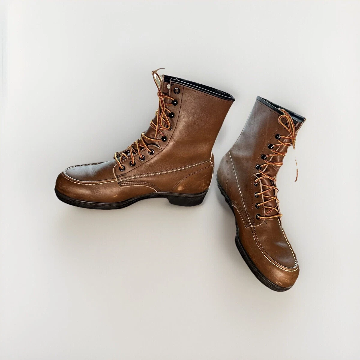 mens vintage 70s Brown leather Wolverine 12\