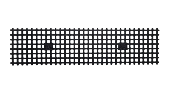 Moosgitter L 20x5cm schwarz (Aquarium Aquasacping Moos Pflanzen) Saugnapf hinten