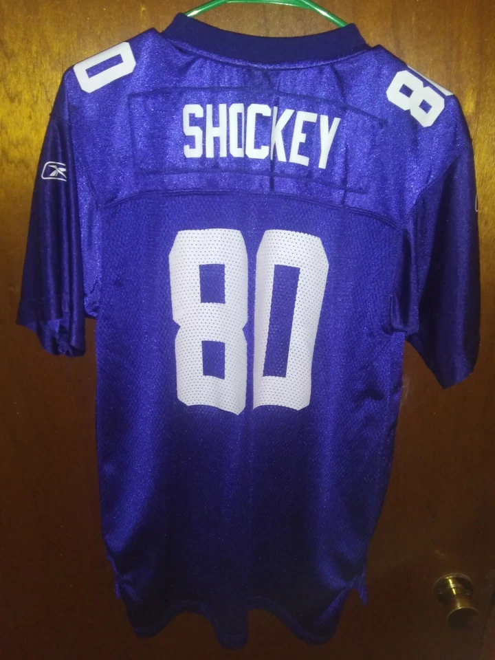 Camiseta de futebol vintage Reebok New York Giants Jeremy Shocky #80 Youth XL 18/20 - Imagem 2 de 4