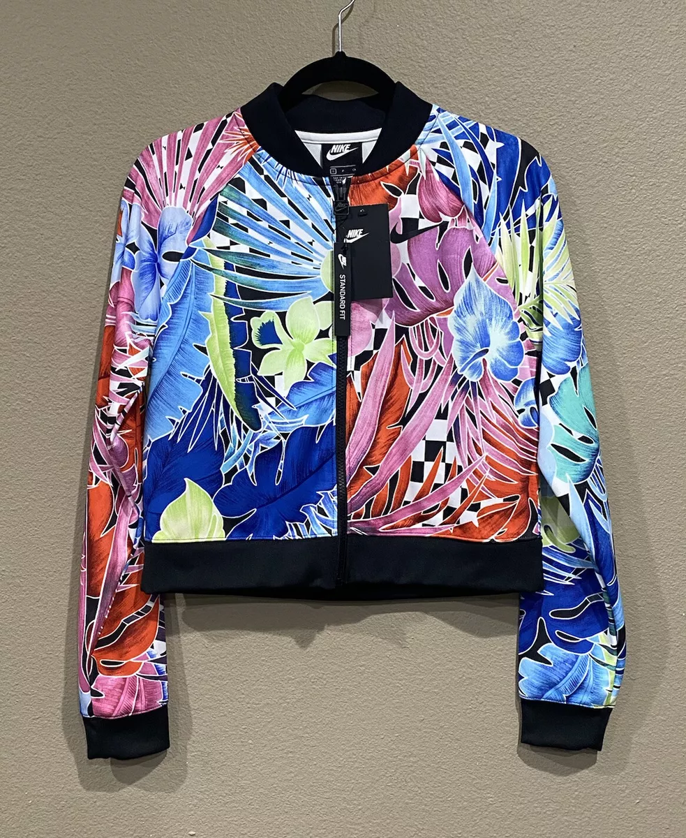 Corresponsal Engañoso Español Nike Jacket Hyper Femme Womens small Floral Track Sportswear Zip colorful  NWT | eBay