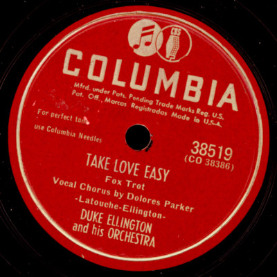 DUKE ELLINGTON & ORCHESTRA Take love easy / I could get a man   78rpm  X2390