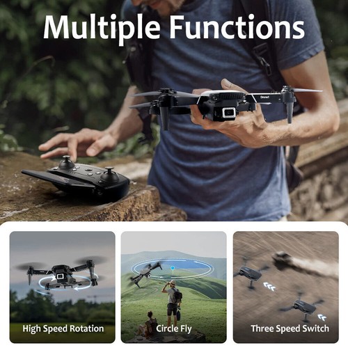 2023 New RC Drone With 4K HD Dual Camera WiFi FPV Foldable Quadcopter +3 Battery - Picture 3 of 13