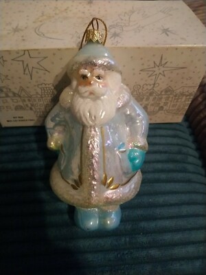 Nikolaus, eisblau       Christbaumschmuck Sammlerstück Komozja RAR