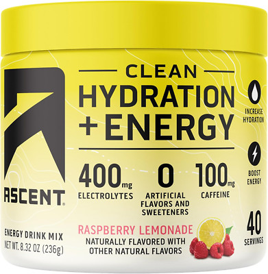 Clean Hydration + Energy Electrolytes Powder - 100Mg Caffeine, 400Mg Electrolyte