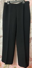 KASPER Woman Size 12 Black Dress Pants Lined Office Wear Side Zip