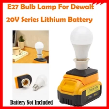 Portable LED Work Light For Dewalt 20V Series Lithium Battery E27 Bulb Lamp New