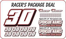 RACE CAR NUMBERS PACKAGE DIRT LATE MODEL MODIFIED STREET STOCK IMCA