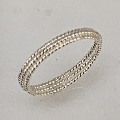 Geflochtener 925 Sterling Silber Ring schlicht Ehering 1 mm breit Größen 4-10 - Bild 8 von 12
