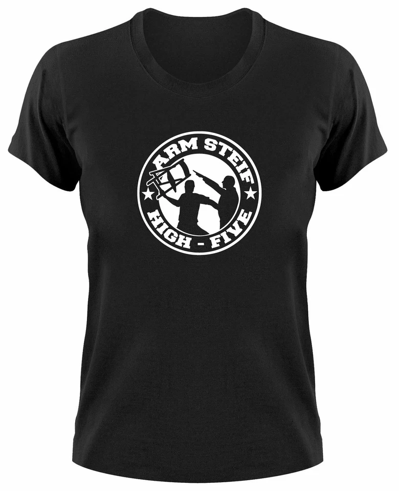 Klappstuhl Nazi Arm Steif High Five Damen T-Shirt Antifa Gegen Faschismus Nazis - Bild 1 von 1