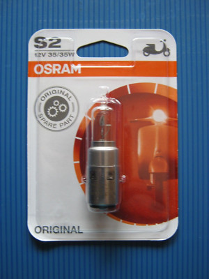 1x S2- OSRAM- ORIGINAL Scheinwerferlampe  12V 35/35W  (Sockel BA20d) # 64327Bl.