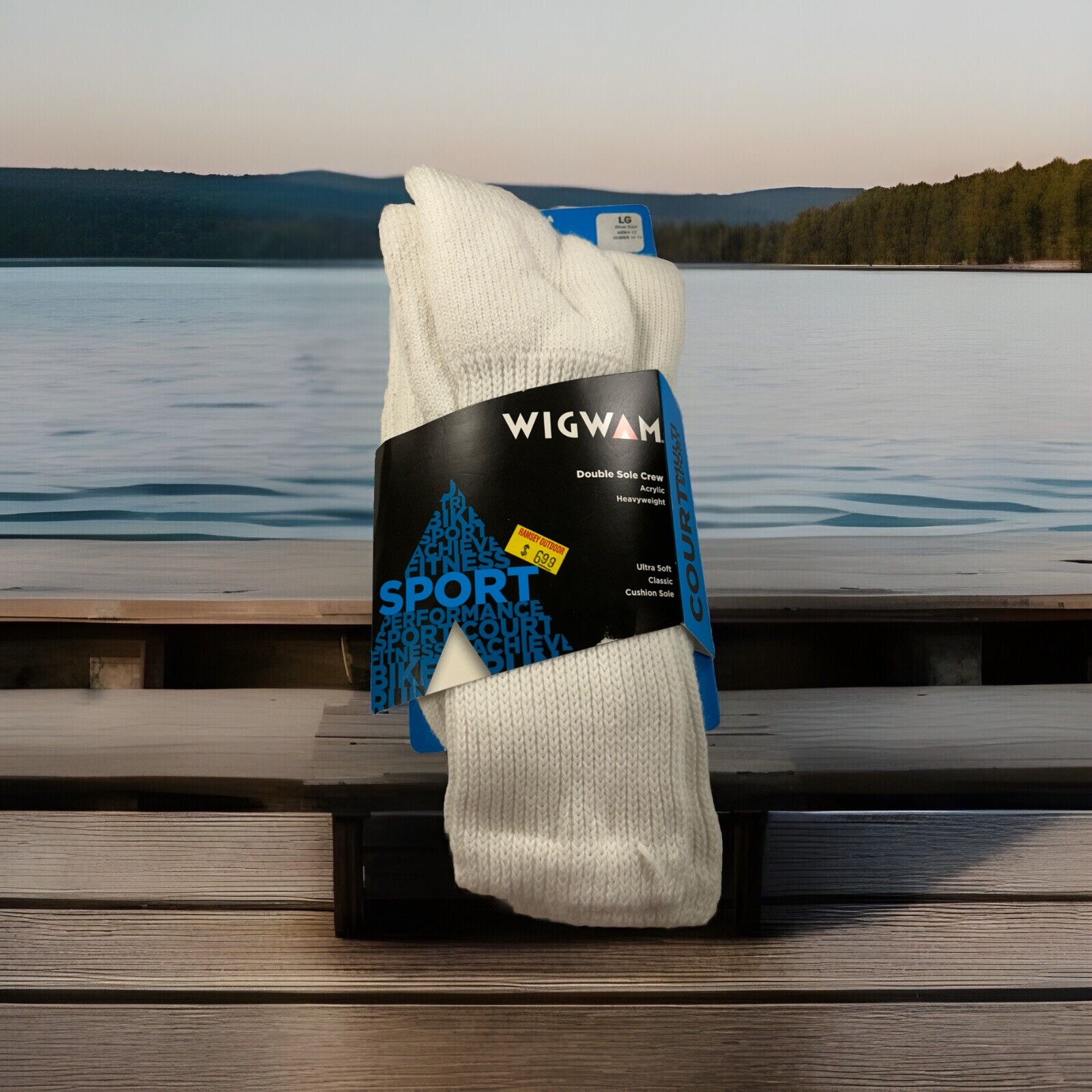 SAOLA Calze Wigwam Vintage Corte Multi Sport Doppia Suola Crew Acrilico Pesanti 9 12 Anni 90