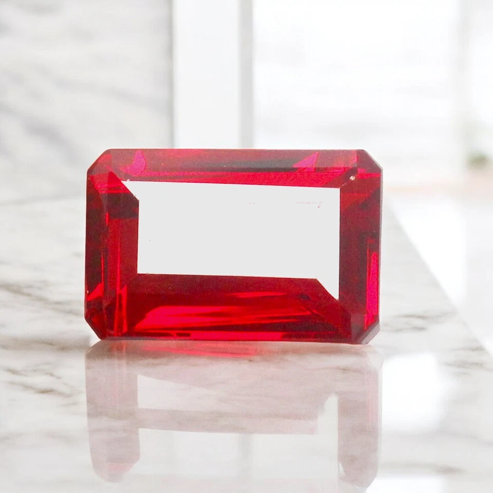 AAA+ 90 To 100 Ct Mozambique Blood Red Ruby Cut Emerald Certified Loose Gemstone - Image 4 of 4