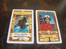 1982-1983 Perma-Graphics Credit Cards - Lot Of 2 - Cecil Cooper & Al Oliver