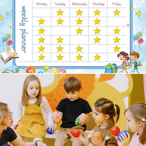 960 Pcs 0.6 Inch Metallic Gold Star Stickers for Children Reward Chart Planner - Picture 3 of 7
