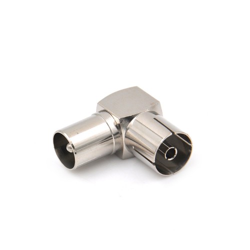 90 Degree Angled TV Aerial Cable Connector RF Coaxial F Female to Male Plug - Picture 3 of 5