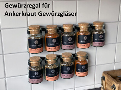 Gewürzregal / Regal für Ankerkraut Gewürze / Gewürzgläser