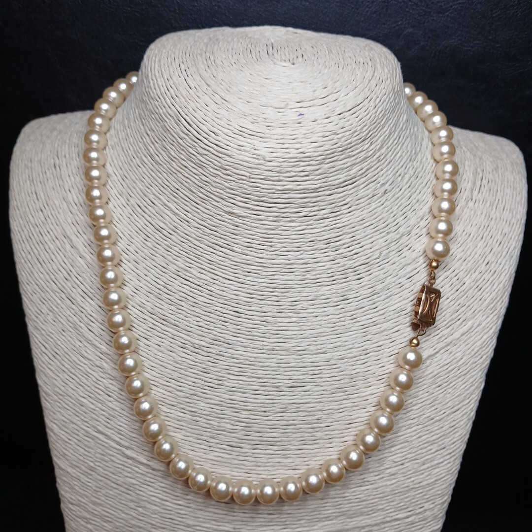 Vintage Jewelry Faux Pearl Necklace Box Clasp. 10402 | eBay