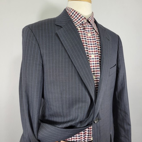 Manteau de sport homme Brooks Brothers 346 deux boutons gris rayé bleuté Madison 43R - Photo 4/15