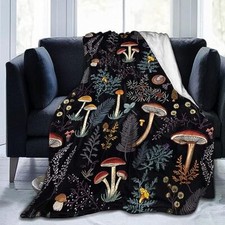 Mushroom Gifts Blanket 60"X50" Bed Throw Blanket Soft Lightweight Cozy Warm B...