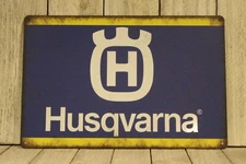 Husqvarna Tin Metal Sign Motorcycles Chainsaws Toools Vintage Style Man Cave