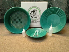 Martin Prospecting #3 Mesh classifier, 14" & 10"  Gold Pan Kit