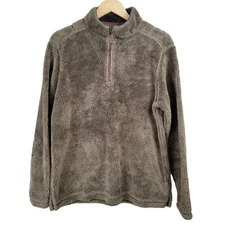True Grit Sherpa Quarter Zip Pullover Sweater Size M