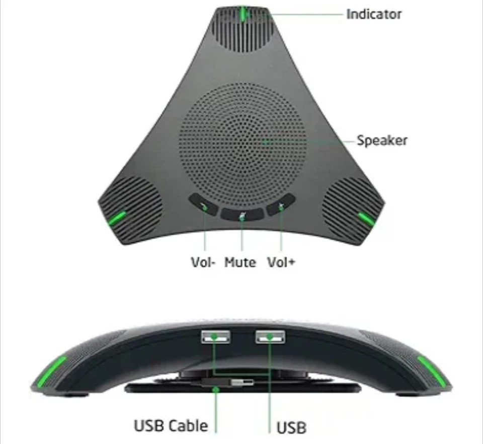 USB Speakerphone Conference Microphone Omnidirectional  Mic 360° W3G8 - Image 3 of 4
