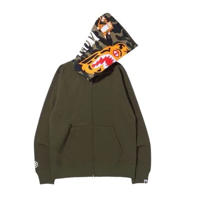 BAPE Tiger Full Zip Hoodie (FW21)Olive drab New m Medium (1i30115014)