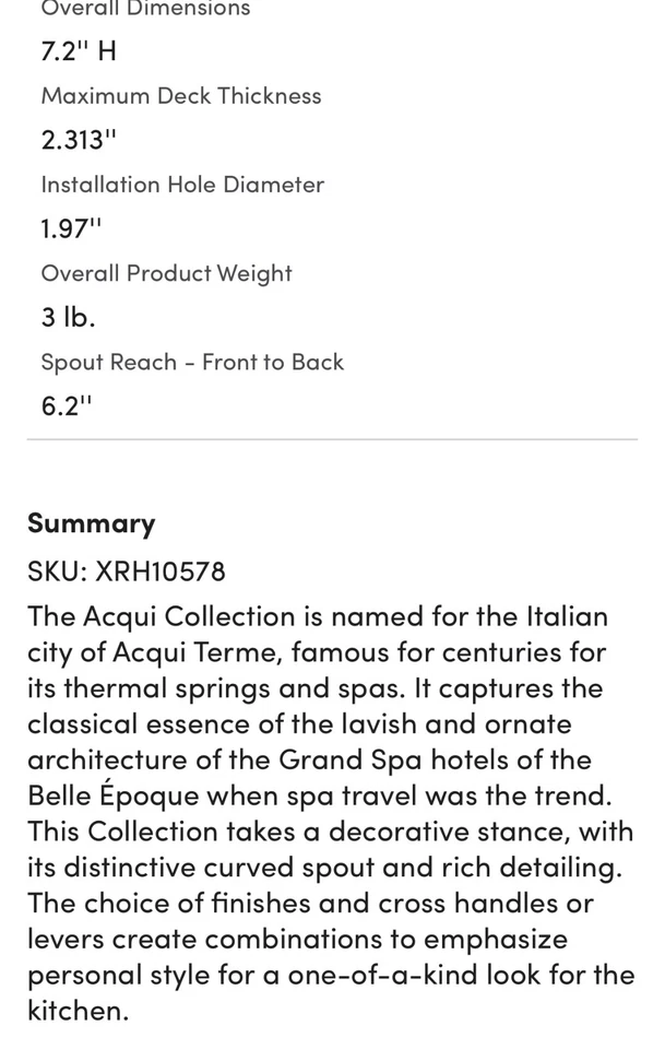 Grifo de cocina italiano de latón Acqui filtro - en blanco Foto 4 de 4