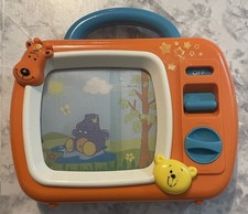 Vintage Toys R Us Musical TV Scrolling Screen Wind Up Toy Tested Working W Sound