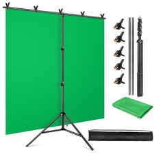 Green Screen Backdrop Kit, 5 x 6.5 ft Portable Chromakey 5x6.5ft,