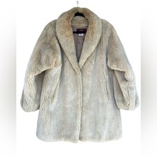 Vintage Jordache Teddy Faux Fur Coat Sz L/XL