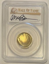 2014-W Baseball Hall of Fame Ryne Sandberg Signed PCGS MS70 $5 GOLD