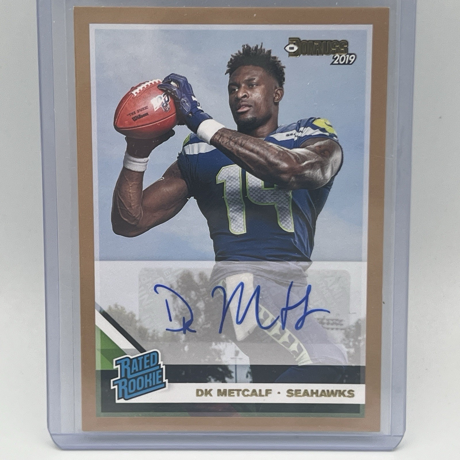 2019 Panini Donruss DK Metcalf Rated Rookie Autograph BRONZE SP