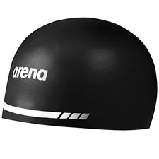 NEW WITH TAGS Arena Aquaforce 3D Soft Swim Cap, &shy;Black, Size Medium