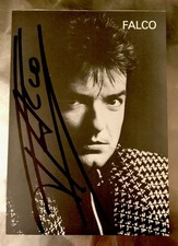 Falco Autogrammkarte mit Unterschrift mit Her...