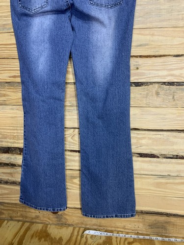 Vintage Y2K Wild Secret Jeans Sz 7 Bootcut Blue Floral Embroidered Women’s - Picture 14 of 19
