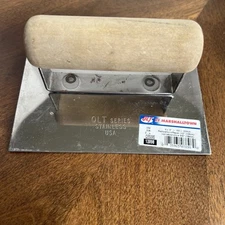 Marshalltown Concrete Edger Stainless Steel/Wood Handle 6" x 4"