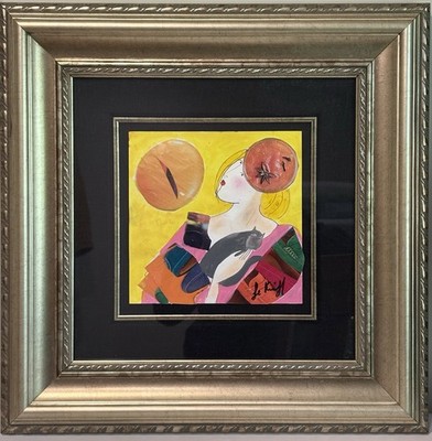 Linda Le Kinff  Les Ballons d or  Original on Paper Hand Signed Framed Art