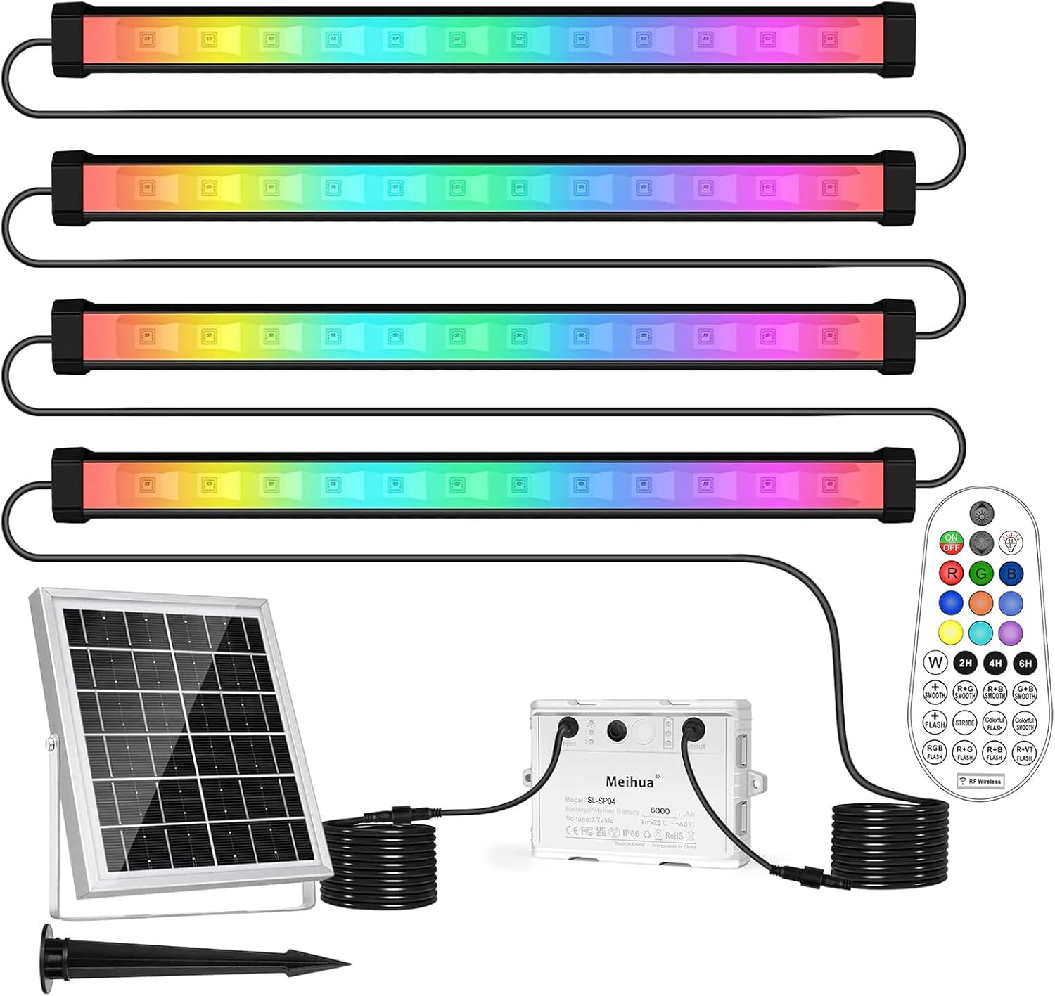 Faretto LED Solare RGB Esterno IP65 10 Colori Lampada Giardino