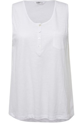 Angel of Style Damen große Größen Top Rundhals Knopfleiste