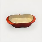Le Creuset Apple-Shaped Ceramic Baking/Oven Dish, Red with Beige Interior — photo 2