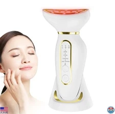 3-in-1 LED Face & Neck Massager with Heat & Vibration for Home Skin Care