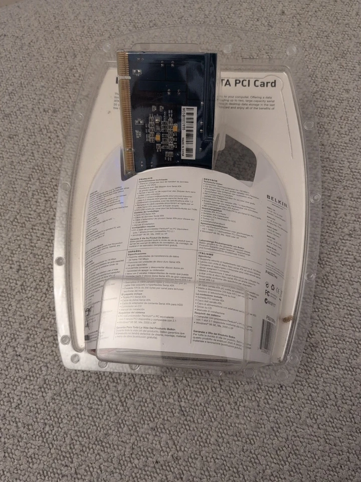 BELKIN - SATA II - SERIAL ATA PCI CARD F5U198 -  Windows 98 SE, Me, 2000, XP - Image 2 of 2